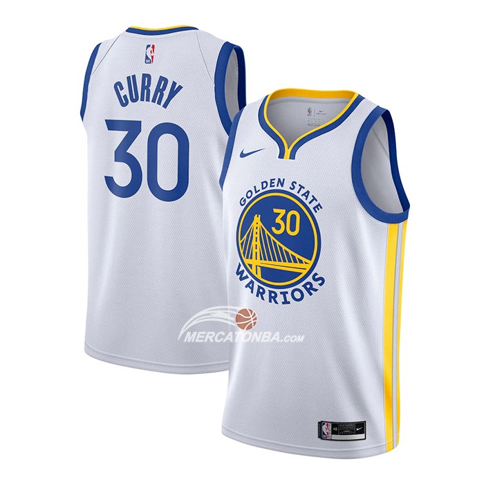 Maglia Golden State Warriors Stephen Curry Association 2020-21 Bianco